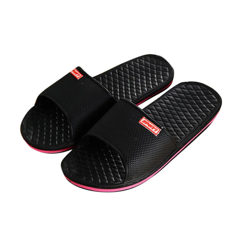 Summer Sandals Slippers Pantuflas Chinelo Masculino Chanclas Flat Bath Slippers Hombre Men Solid Indoor & Outdoor EVA PVC Insole