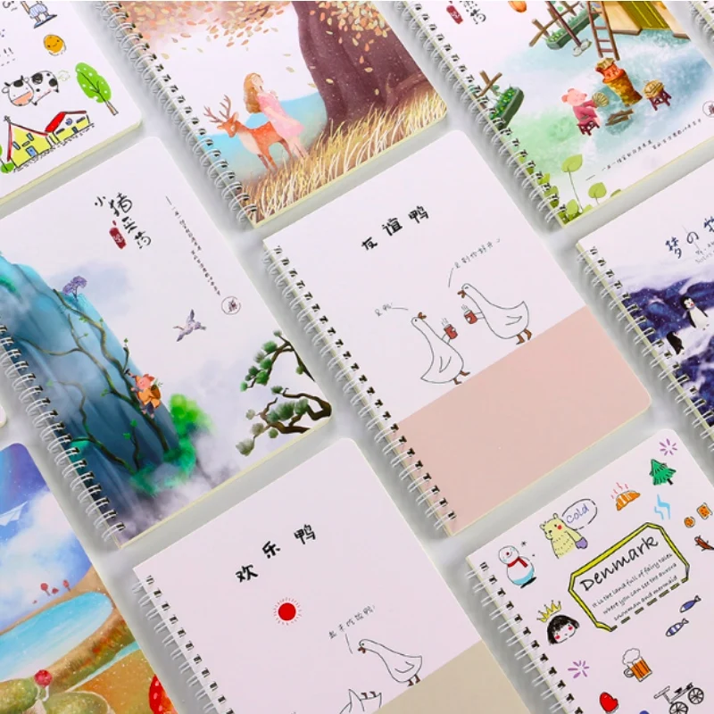 

Simple Diary Drawing Painting Notebook Cute Soft Cover White Paper Notebook Memo Pad School Office Pads Stationery