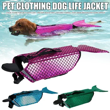 

Dog Life Jackets Dogs Pet Life Preserver for Doggy Swimming Pets Float Jackets Safety Reflective Vest Adjustable KSI999