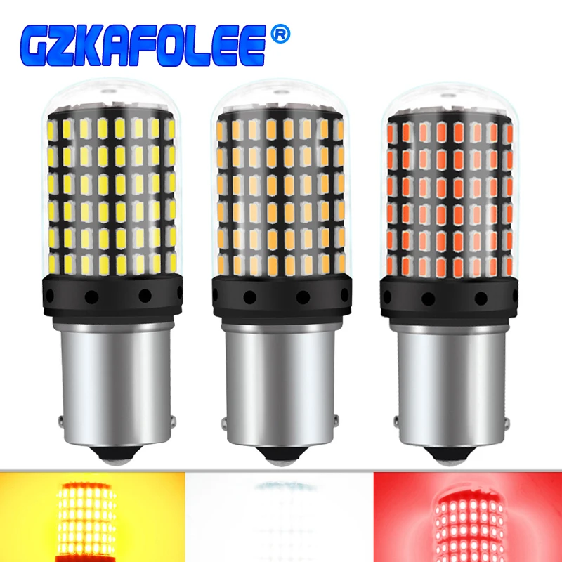 1xSuper Bright 1156/1157 P21W/PY21W 7440/7443 Canbus Car Led 12V Reversing Light Stop Brake Lamp Auto Turn Signal Bulb White Red |