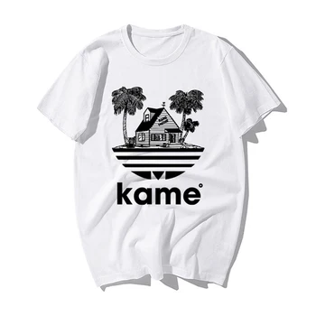 

Classic Japanese Anime Dragon Ball T Shirt Funny Master Roshi Kame House Print Tshirt Men Summer Casual Cotton Tshirt Streetwear