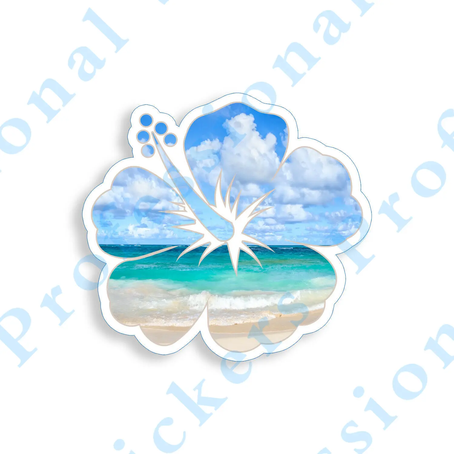 

Забавная наклейка s Гибискус Цветок Наклейка пляжный океан Кубок ноутбук автомобиль искусственная мотоцикл виниловые наклейки