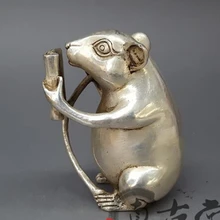 Коллекция белой бронзовой скульптуры зодиака крысы мебели высокого качества статуи для чтения крыс высотой 10 см