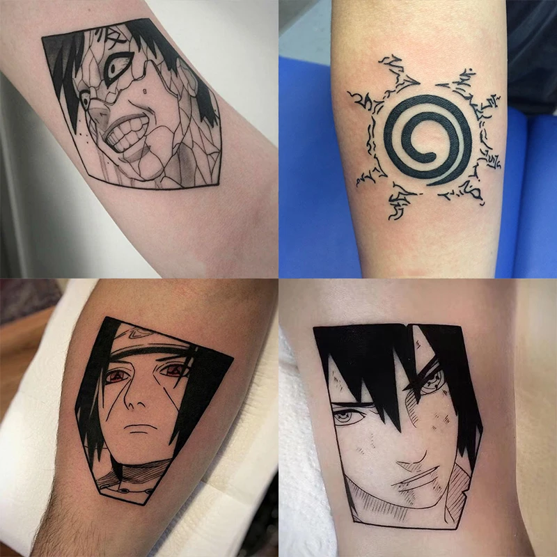 

20pcs Naruto Tattoo Stickers Anime Style Temporary Tattoo Stickers Waterproof Long-lasting Fake Tattoos
