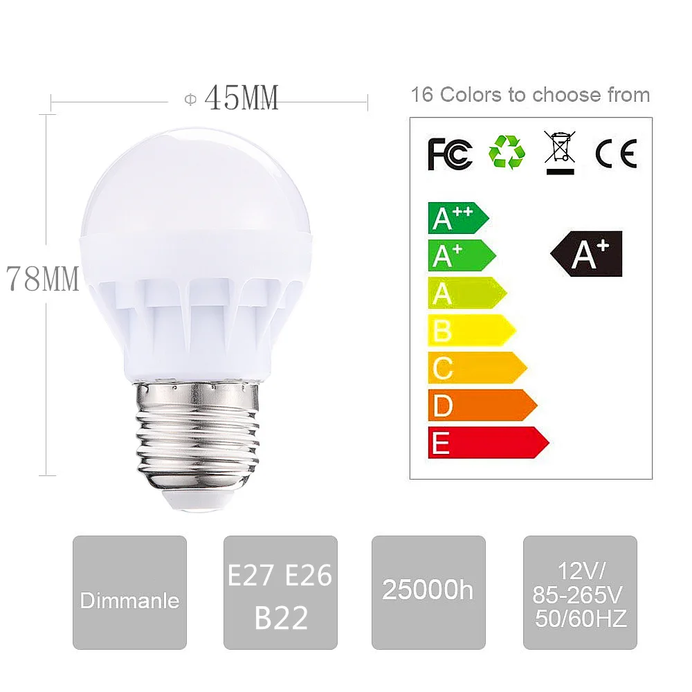

OOBEST E27 LED 20 Color Changing RGB Magic Led Bulb 3W 85-265V RGB Led Lamp Spotlight + IR Remote Control LED Bulbs For Home