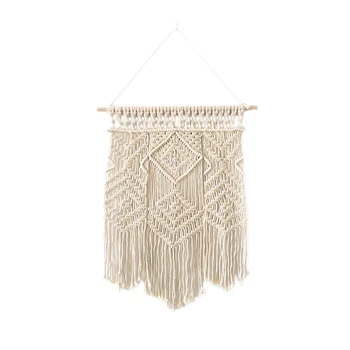 

Macrame Wall Hanging Woven Tapestry Boho Chic Bohemian Home Decoration Handmade Wall Hanging Tapestry Wall Art for Apartment Bed