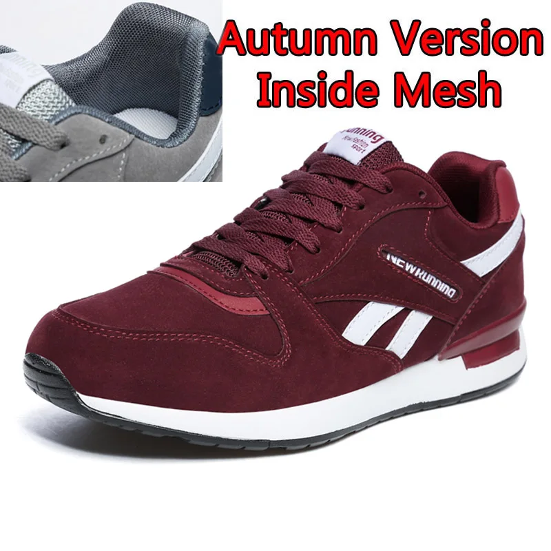 01 Autumn Red FEVRAL/мужские кожаные кроссовки унисекс; сезон осень; повседневные кроссовки; дышащая уличная прогулочная обувь; светильник; Мужская зимняя теплая спортивная обувь - Цвет: 01 Autumn Red