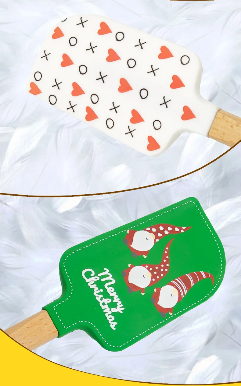 Food Grade Scraper Kitchen Creative Silicone Spatula Pastry Butter Cookie Spatula Cake Decor Mixing Tool Baking Accessories