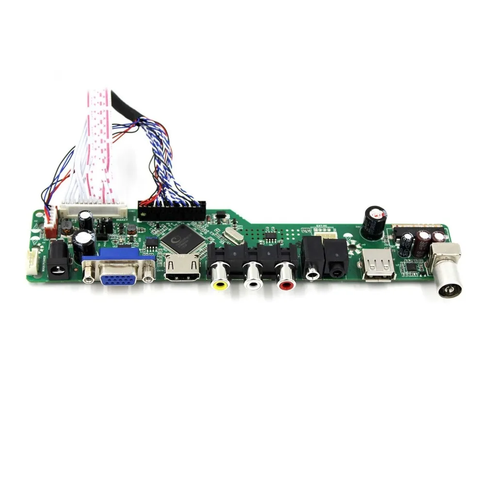 Latumab Driver Board for M185XW01 V6  M185XW01 V7  M185XW01 V3 18.5 Screen Display TV+HDMI+VGA+USB 1366×768 Controller Board (5)