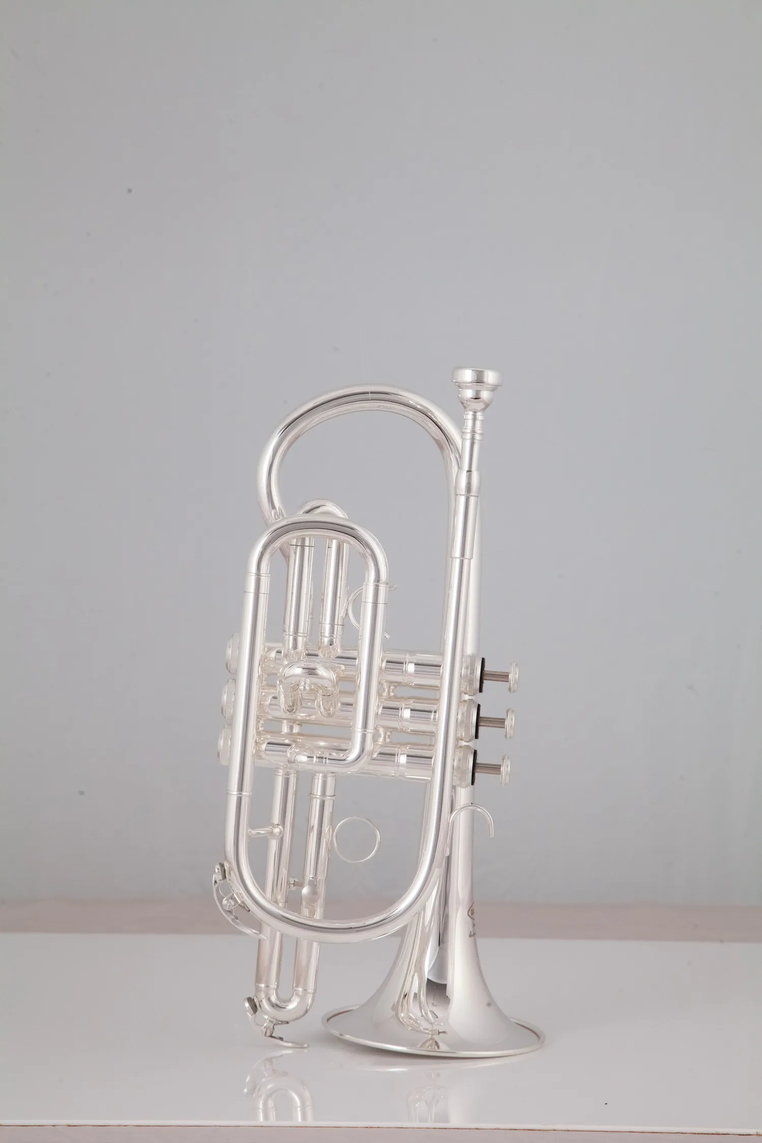 High Quality Bach Cornet horn Bb silver Plated professional Musical instrument with Case Gloves