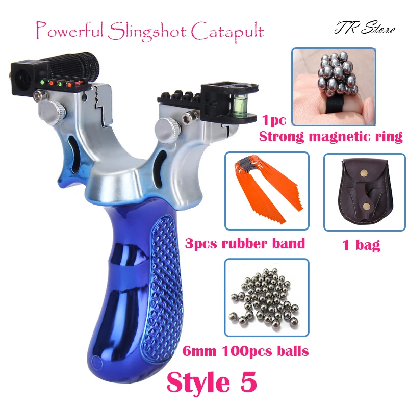 

98K Big Power Flat Leather Laser Slingshot Catapult Outdoor Hunting Shooting Traditional Bow Crossbow Hunting Bow and Arrow