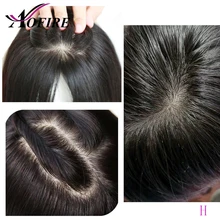 Человеческие волосы для женщин и мужчин 14*16 размер предварительно выщипанные натуральные волосы 8-12 индийские волосы remy с клипсами высокое соотношение ПУ вокруг