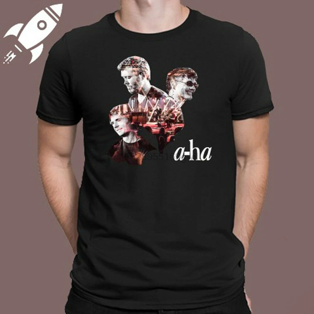 

A-HA POP ROCK BAND LEGEND LOGO MENS BLACK T-SHIRT SIZE S M L XL 2XL 3XL(1)
