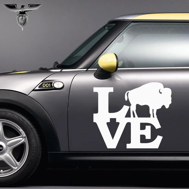 EmpireYing 3 размера 8 цветов Buffalo Love Wild Animal Автомобильная наклейка крепкая Bison Rocky Mountain
