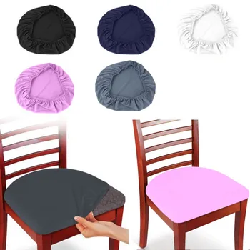 

1 Piece Of Soft Spandex Dining Chair Seat Cover, Retractable Dining Room Cushion Chair Seat Cover Newest