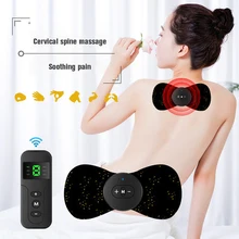

EMS Back Neck Massager Remote Control Rechargeable Therapy Electric Muscle Stimulator Portable Cervical Massager Reduce Pains
