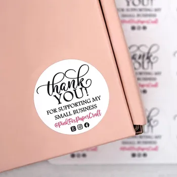 

Personalize Social Media Stickers, Business Stickers, Order Package Lables,Thank You For Supporting My Small Business、