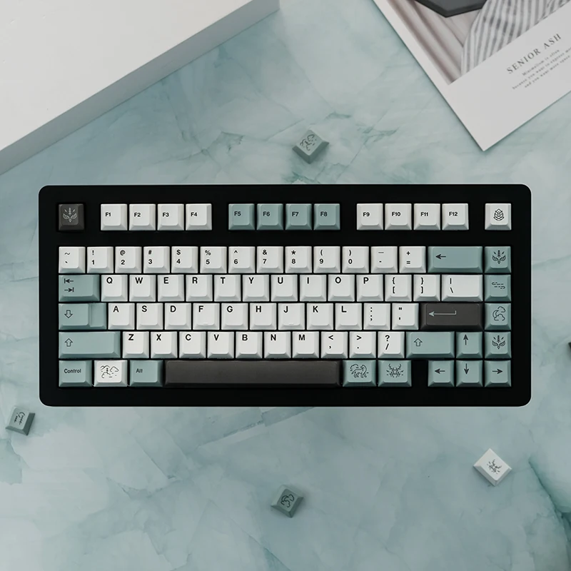 新しい145キーgmk novernoキーキャップ,Pbtプロファイル,昇華型 
