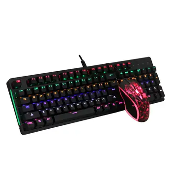 

Ajazz104-Key Keyboard Wired Gaming Mechanical Keyboard Keyboard Programmable Buttons Gaming Mouse With RGB Backlight