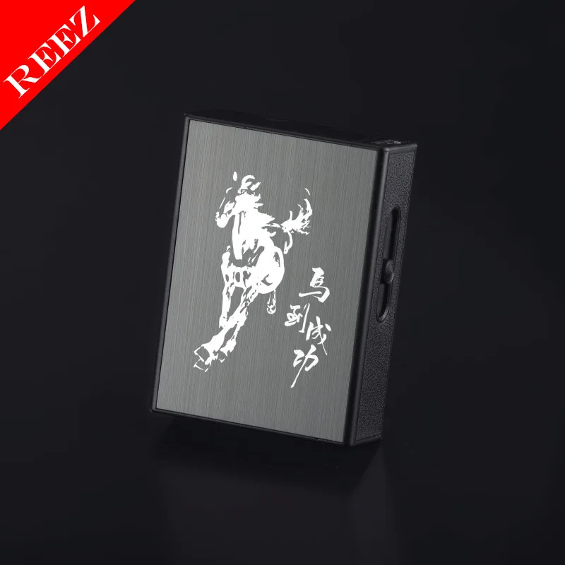 Ciagrette держатель ящик со съемным электронная USB Зажигалка Беспламенное ветрозащитное табака портсигар, зажигалка - Цвет: 3