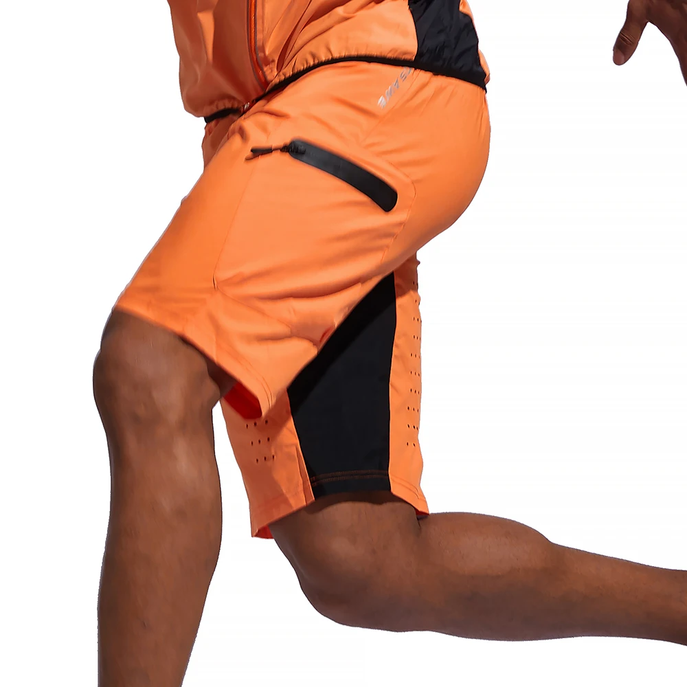 Orange Men's Gel Padded Cycling Shorts