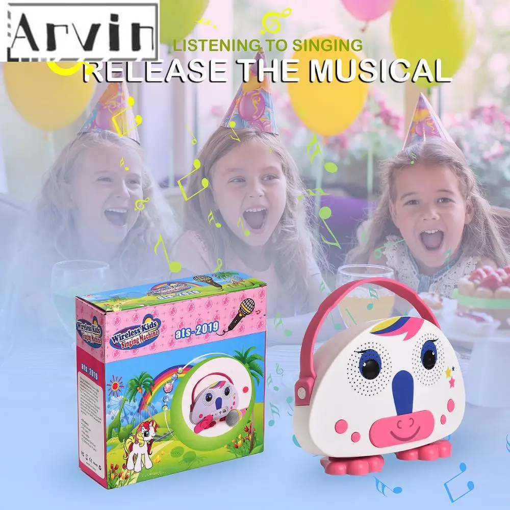 Karaoke Machine for Kids with Microphone Portable Player Speaker for Home Outdoor Travel Activities Christmas Gift Children