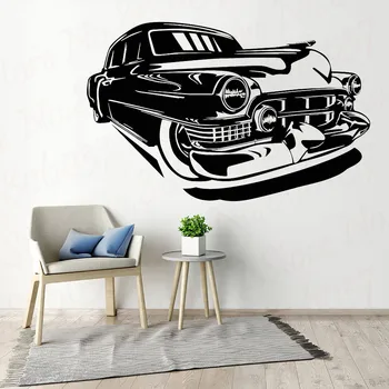 

Vinyl Sticker Wall Decal Vintage Old Car Garage Stickers Mural Living room Poster Decoration WL1143
