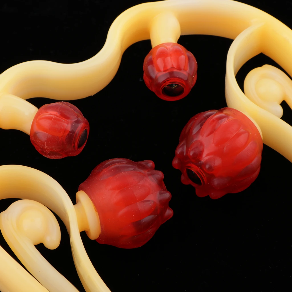 4 Ball Durable PP Manual Handheld Neck Shoulder Body Pain Stiffness Soreness Stress Fatigue Relief Stick Wand w/Anti-slip Handle