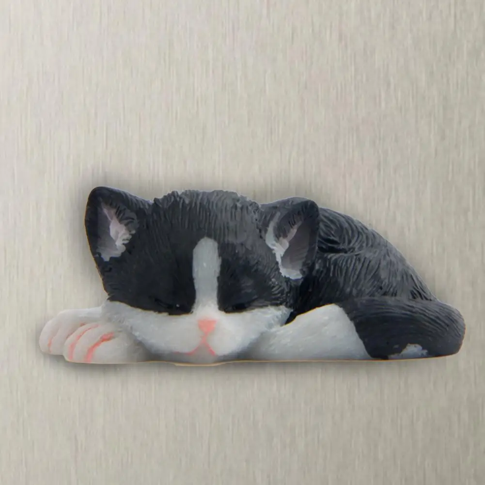 Mini Exquisite Lazy Cat Fridge Magnets Sleep Decoration Cute Kitty Decor Wear-Resistant for Walls | Дом и сад