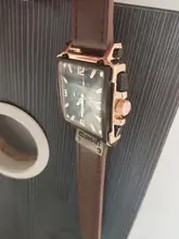 Reloj deportivo para hombre, cronógrafo de cuarzo, con Esfera Grande cuadrada de cuero, marca superior de lujo, a la moda, resistente al agua, nuevo, 2021
