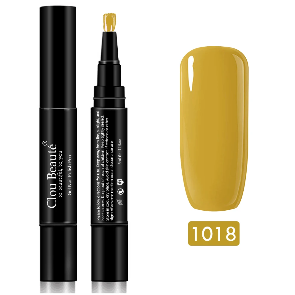 Clou Beaute Гель-лак для ногтей 60 чистых цветов долговечный Гибридный Гель-лак для ногтей Светодиодный УФ-гель для ногтей 5 мл впитывающий Гель-лак для ногтей - Цвет: 1018