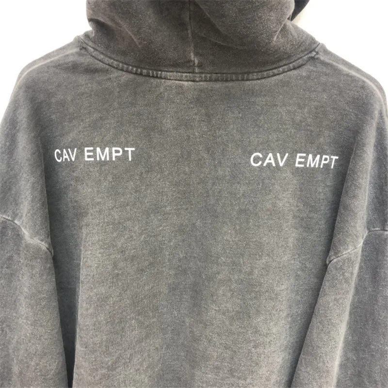 C. E CAV EMPT Толстовка Зимняя для мужчин и женщин с вышивкой лучшее качество уличная одежда с эффектом потертости старая мода Cav Empt толстовки