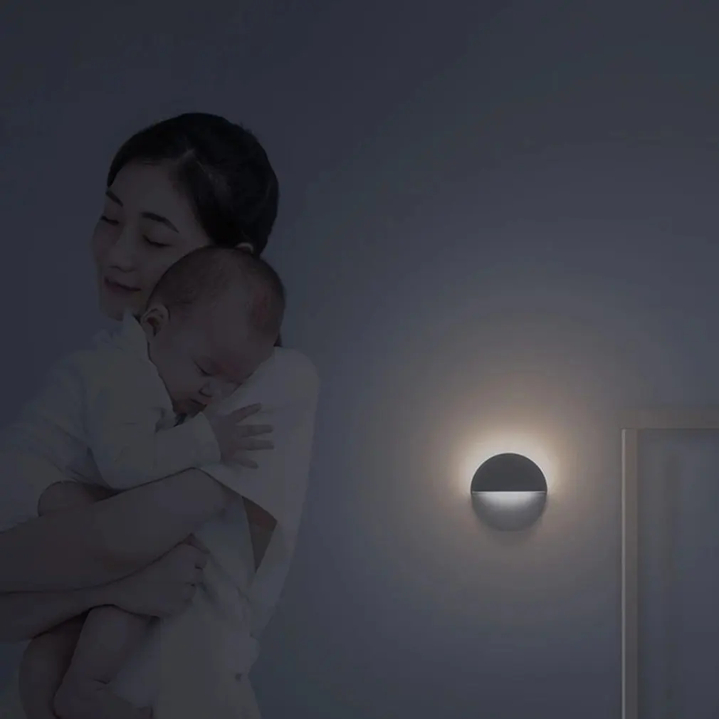 XIAOMI Wireless Night Light Intelligent Linkage Sensor Bedside Lamp Mini Corridor Bathroom Bedroom Lamp Induction Lamp