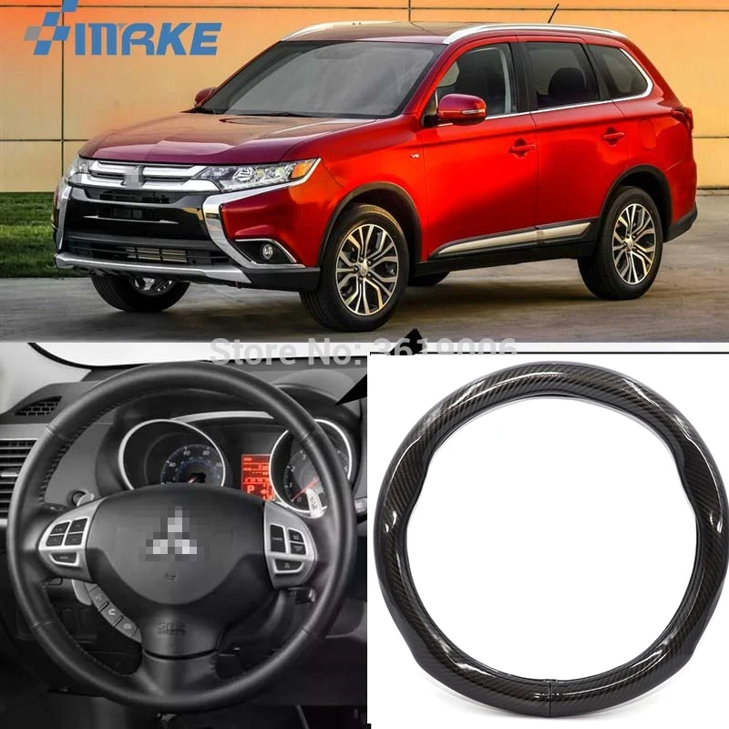 smRKE Car Accessories For Mitsubishi Outlander Black Carbon Fiber
