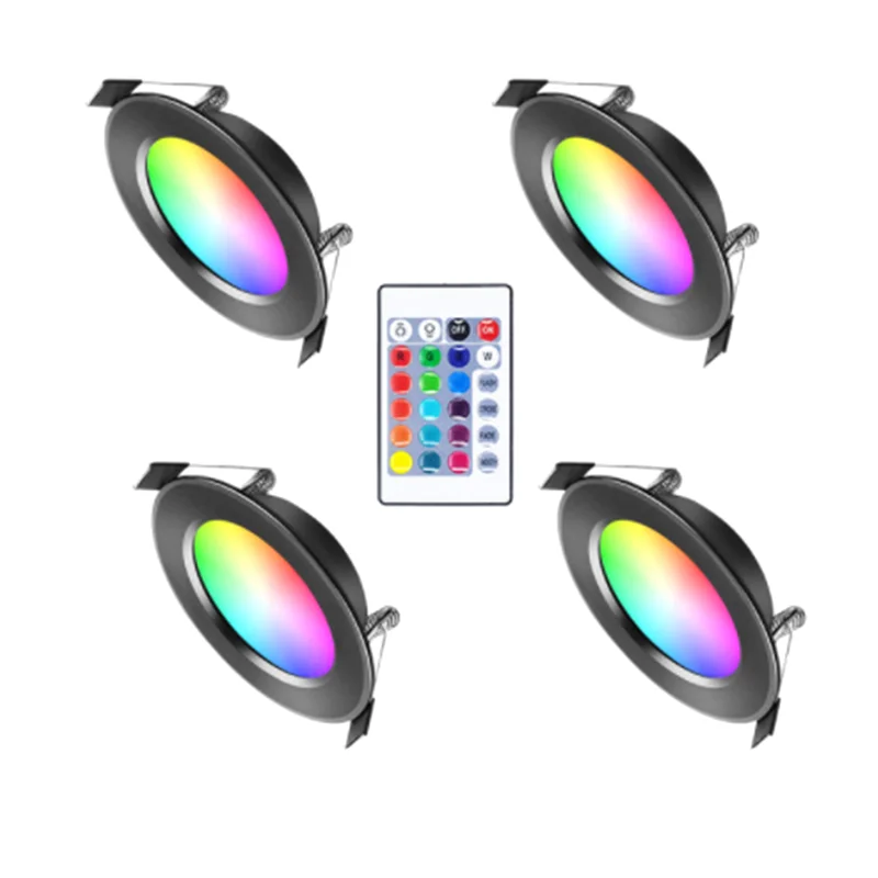 LED Down light 9W RGB with Remote Control Dimmable Spot Lamp Waterproof 220V Ceiling Recessed Downlights led downlight,recessed ceiling spotlight,ceiling lamps
