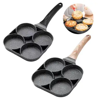 

Nonstick Frying Pan Four Hole Multifunctional Frying Pan Non-stick Coating For Egg Frying Hamburger Making