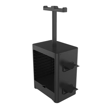 

Storage Tower Holder Stand & Dual Hanger for PS5, Handle, Headset/Gamepad for Playstation 5 Console Controllers Rack