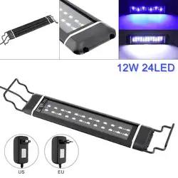 Подводный аквариум освещение водонепроницаемый SMD 12 Вт 24 светодиодный свет лампы AC100-240V для аквариума 25x5,5 см