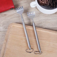 Extendable Handy Pocket Pen Clip Back Scratcher Stainless Steel Telescopic Back Scratcher Itch Scratch Massage Tool