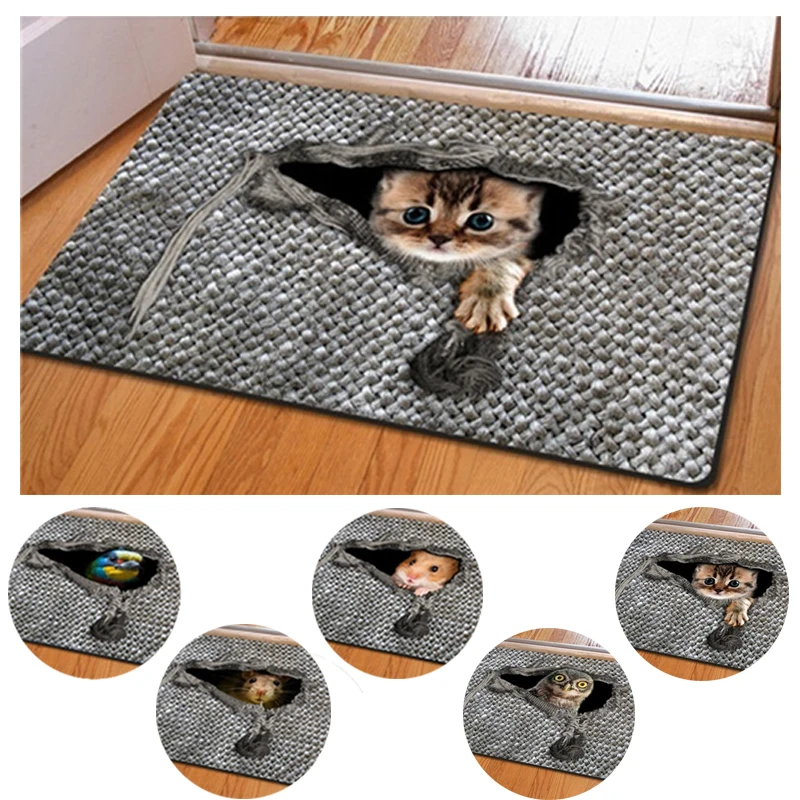 

Floor Mat for Entrance Door Anti-slip Door Carpet for Living Room Printed Animal Tapis Cuisine Door Mats Tapis de Bain Felpudo