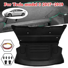 Автомобильный задний багажник, звукоизолированный хлопковый коврик, звукоизолирующий защитный чехол, наклейка для Tesla модель 3