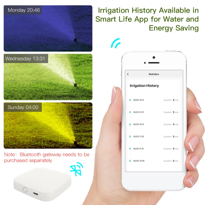 Tuya Smart Timer Programmable Wifi Auto Irrigation Controller Home Sprinkler Timer Controller Automatic Garden Watering System