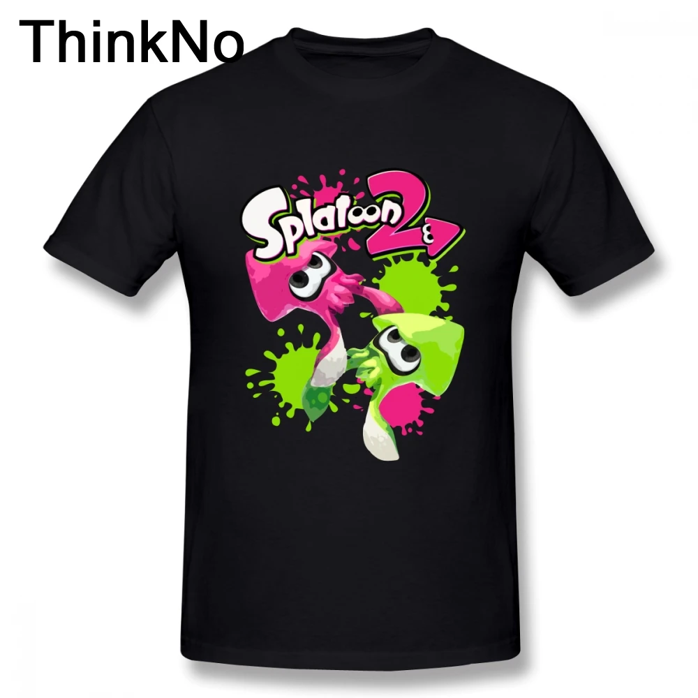 Мужская футболка splatoon графическая Homme футболки с круглым вырезом 100% короткими