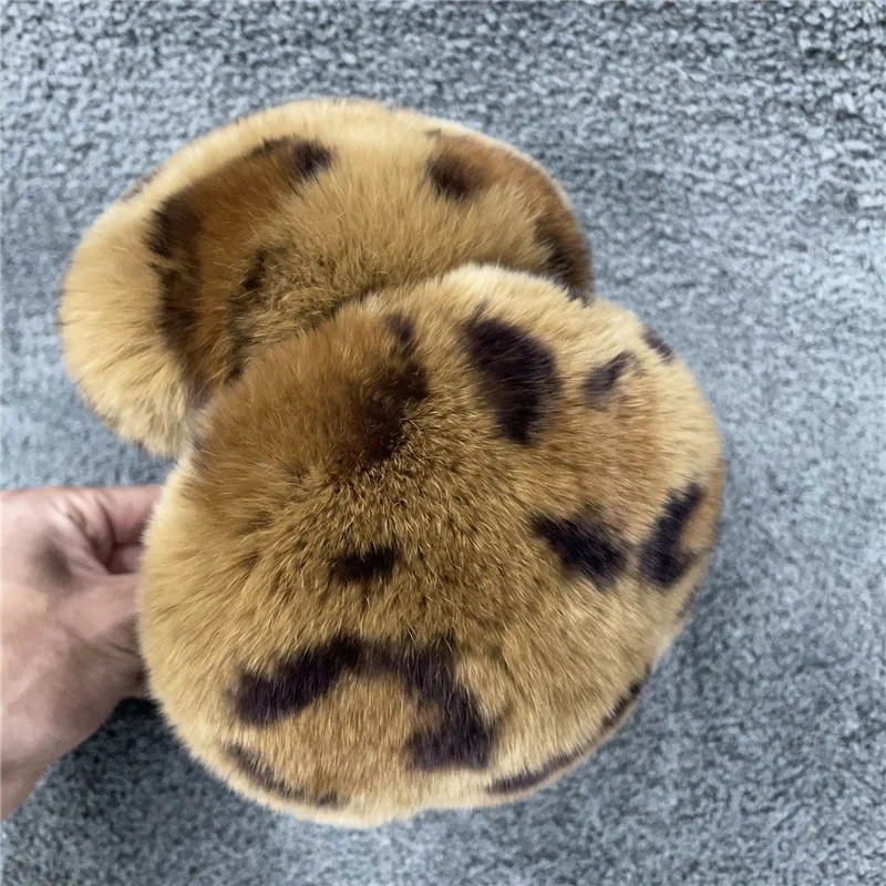 Natural 100% rex coelho pele earmuff feminino outono e quente earmuffs capa mais quente protetores de orelha inverno_voghion.com
