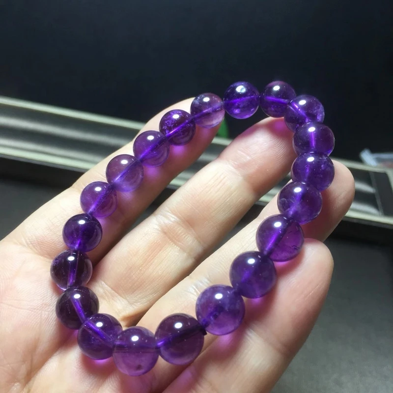 

2020 Natural quartz amethyst bracelet stretchable bead bracelet Fortune Crystal healing stone energy ornament 1Pc