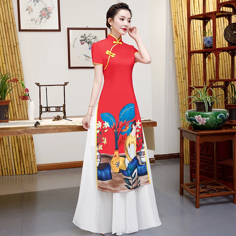 Red-AO-Dai-Evening-Cheongsam-Bride-Party-Dress-Womens-Floor-Length-Noble-Elegant-Long-Qipao-Wedding (2)