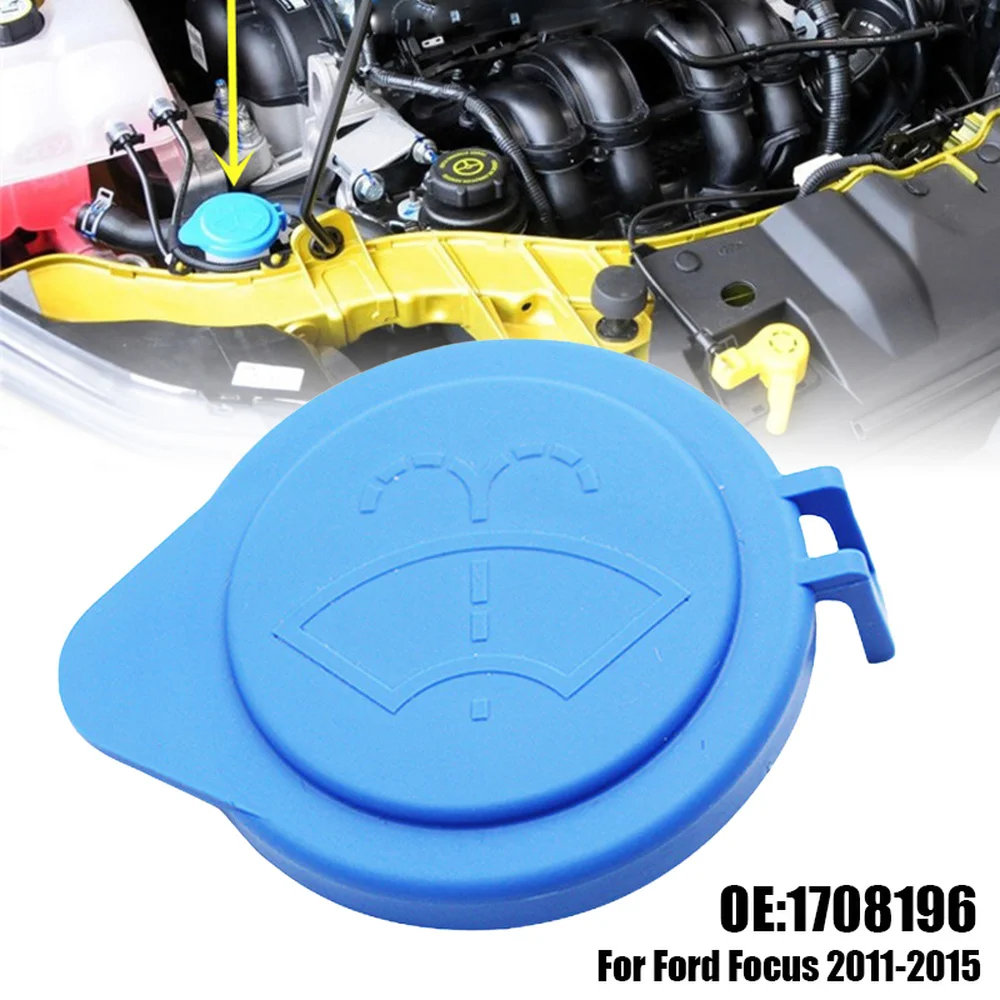 Car Windshield Wiper Washer Tank Cap Cover 1X For Ford Focus 2011-2015