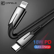 Cafele usb type C для Lightning Кабель QC 3,0 Быстрая зарядка PD кабель для iPhone 11 Pro Max X XS MAX XR 8 7 PLUS провод USB шнур