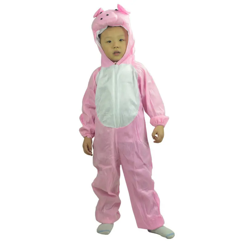 Детские вечерние костюмы на Хэллоуин для выступлений на сцене; одежда для костюмированной вечеринки из розовой свиной кожи