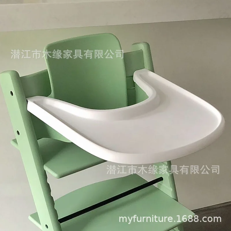 SILLA DE CRECIMIENTO Tripp Trapp de stoke, plato de cena, juego de bebé gris, accesorios de silla de comedor para niños, plato de cena blanco para bebé